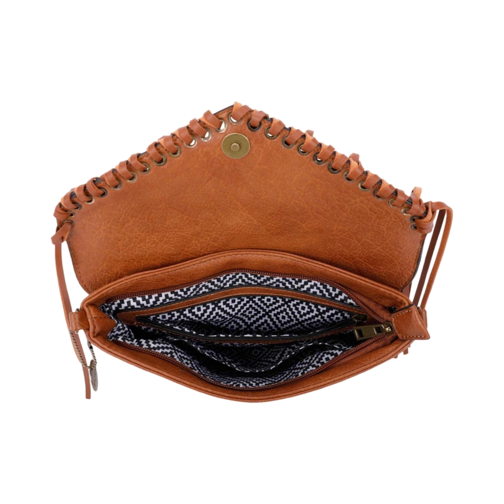 New Ampere Creations Army Green Fringe Crossbody Bag - Picture 6 of 9